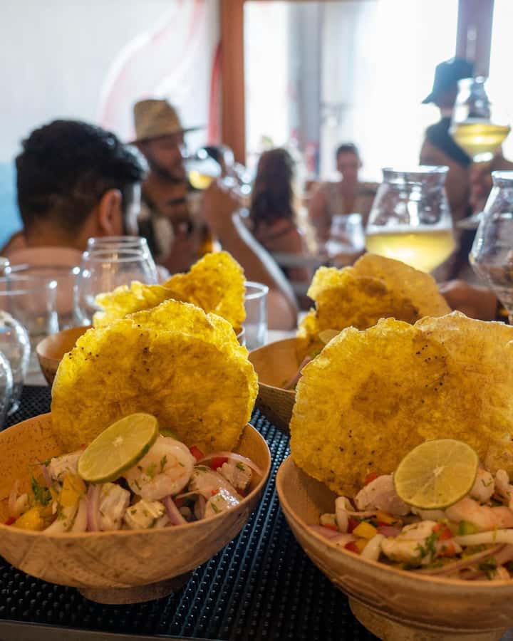 Cartagena: Colombian Craft Beer Tasting - Ceviche or sandwich with the beer flight