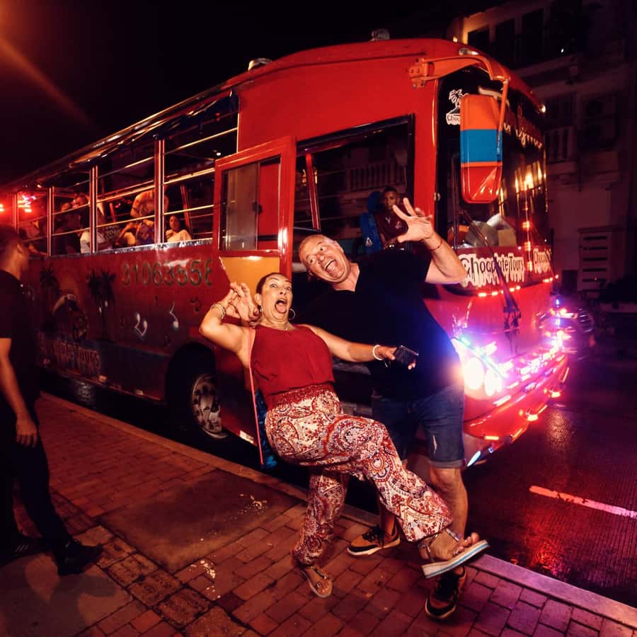 Cartagena: Funny PartyBus with dance floor and good music! - What this Cartagena chiva party is really like