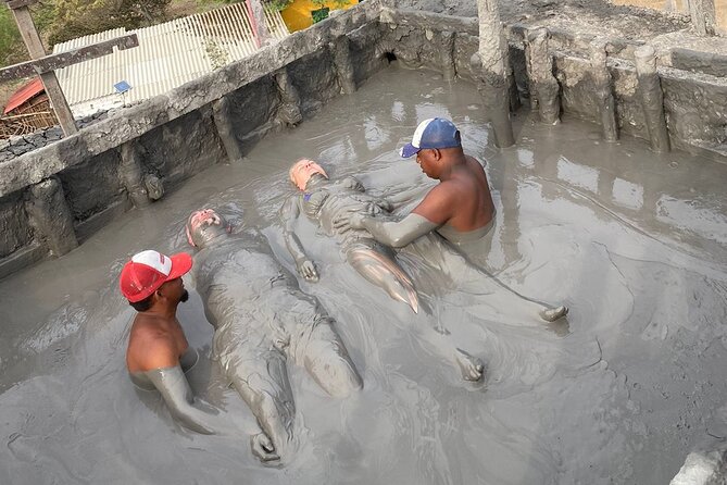 Cartagena Mud Volcano Tour — VIP Exclusive Crowd-Free Access! - Climbing Into the Mud Pool