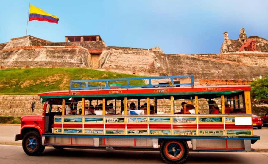 Cartagena: Panoramic City Tour, Monuments, Walls, Castle - Seeing Cartagena’s modern waterfront from the chiva