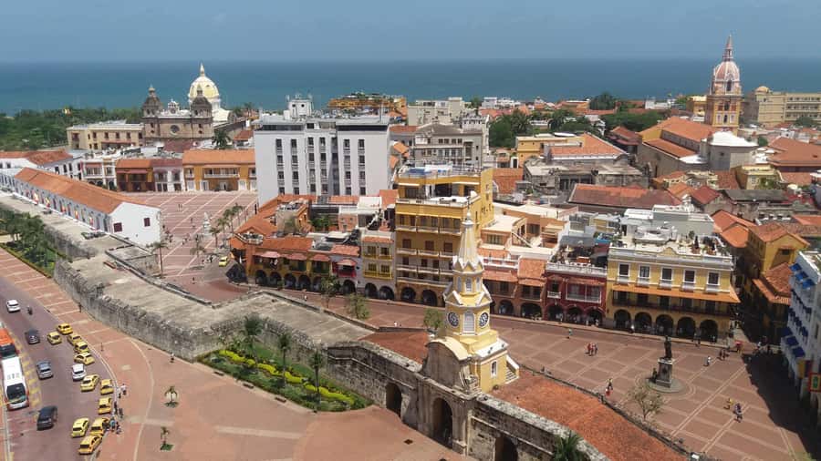 Cartagena: Private Walking Tour with German or Italian Guide - Starting beneath Cartagena’s Clock Tower