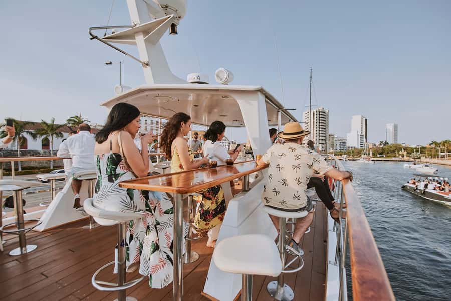 Cartagena: Sunset Cruise with Open Bar - Castillogrande and the main sunset stop