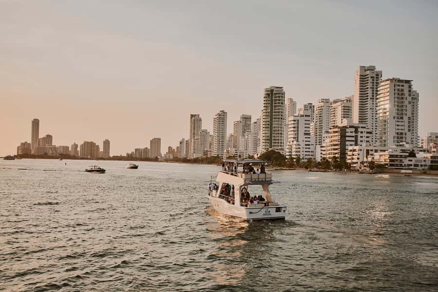 Cartagena: Sunset Cruise with Open Bar - Rum punch, music, and the onboard atmosphere