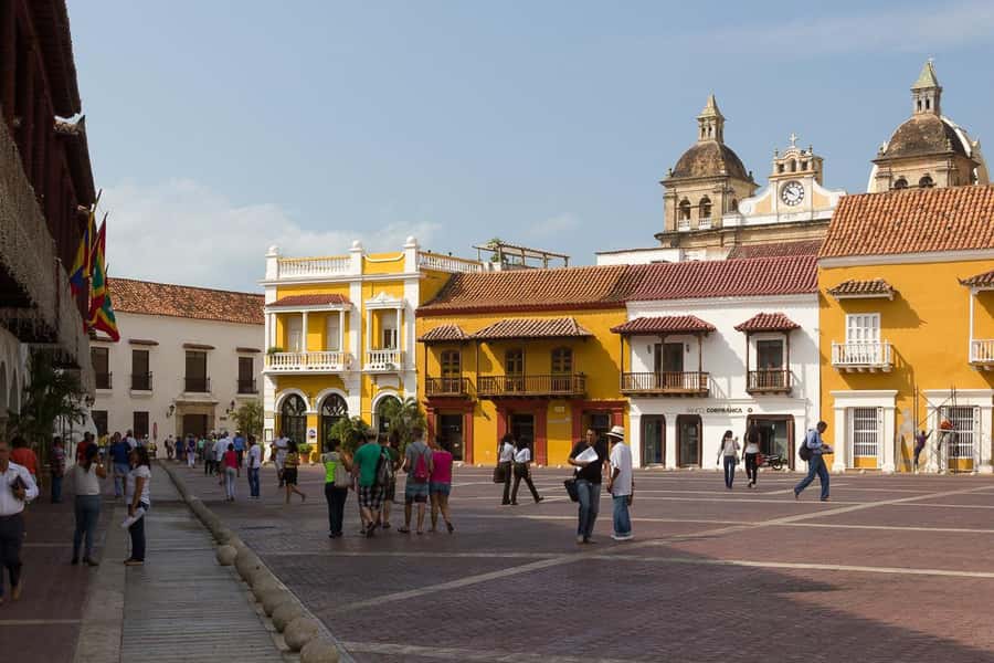 Cartagena: Walled City & Getsemani Private Tour - San Pedro Claver Square and the coastal defenses