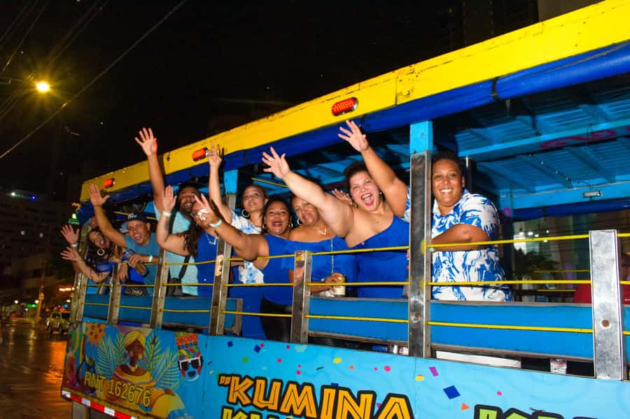 Chiva Party Cartagena: a unique experience in the city, joy and dance. - San Felipe Castle from the road