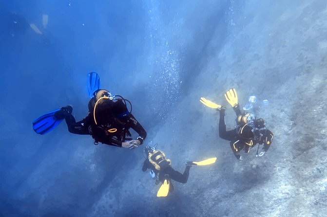 Diving baptism in the Marine Reserve of Cabo Tiñoso - Getting comfortable with breathing underwater