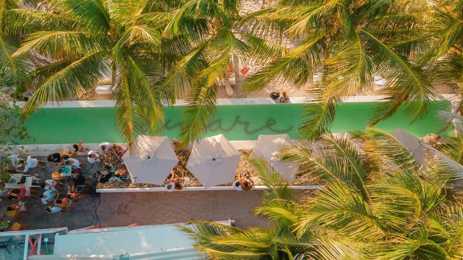 Eco-Luxury Beach Escape at Pink Mango, Tierra Bomba - The 25-meter eco-pool and Caribbean water