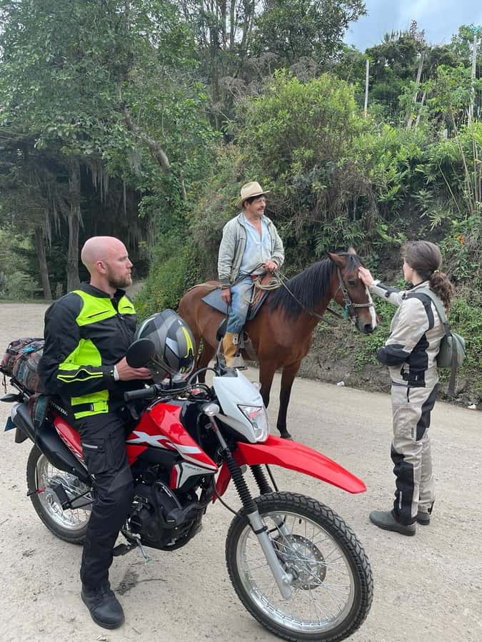 From Bogota: Mountains & Valleys Off-Road Motorcycle Tour - A countryside snack stop and a local riding viewpoint