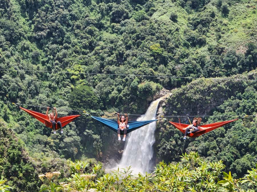 From Medellín: Dream Hammocks, Zipline, & Waterfall Day Trip - From Medellín’s streets to La Ceja’s mountain air