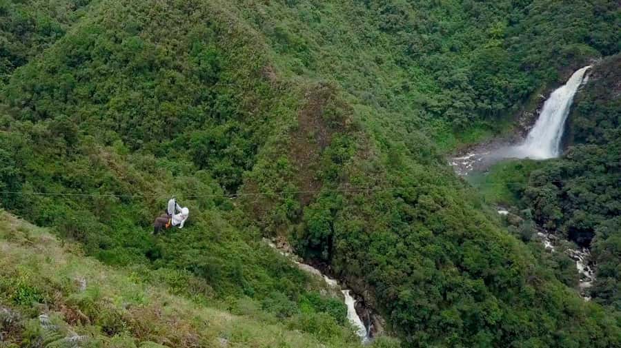 From Medellín: Dream Hammocks, Zipline, & Waterfall Day Trip - The final zipline and return walk