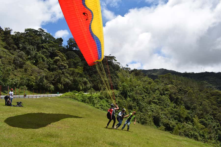 From Medellin: Private Paragliding Tour Over Waterfalls - What happens at the Cocorna flying zone