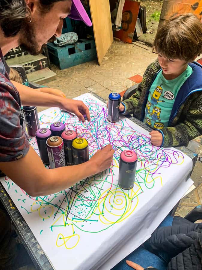 Fun Graffiti Workshop: The Art of Aerosol and Color - From Tapas Macarena to a working art space