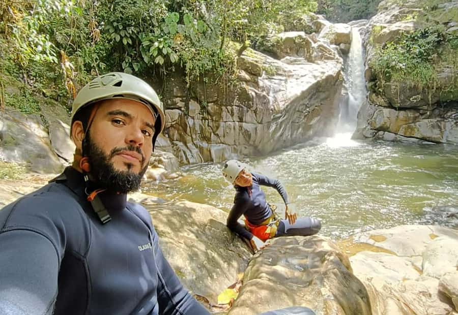 Guatapé Canyoning Adventure: Crystal Waters and Wildlife - Rappelling down Cascada del Indio