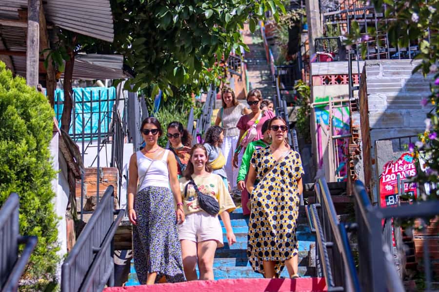 Medellín Comuna 13 local guides snacks and your own graffiti - The Escalator Project and a Changed Daily Routine