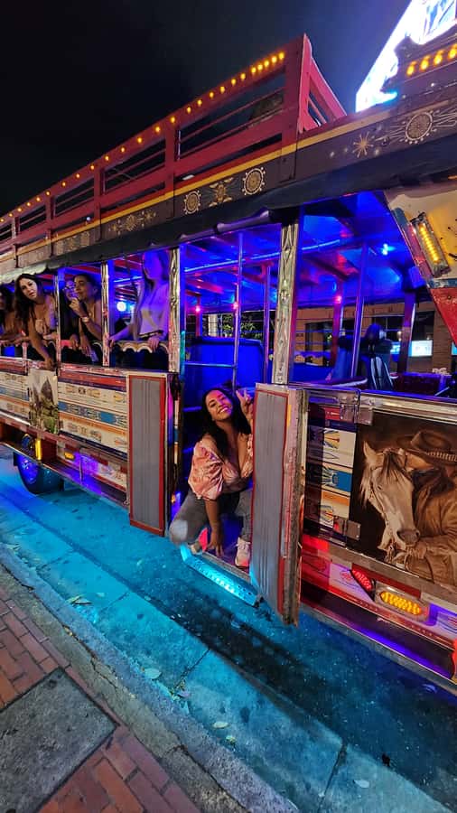 Medellin: Party Bus with DJ & Street Food Tastings - Provenza after dark