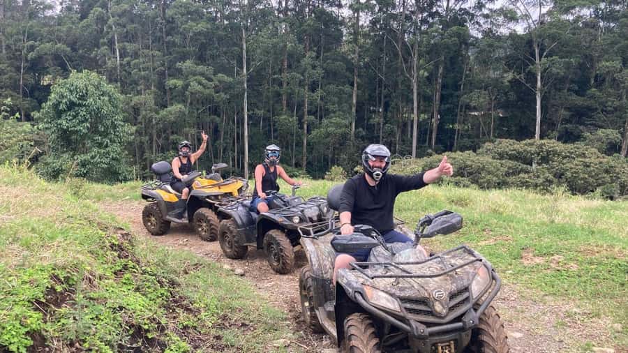Medellin: Private ATV TOUR 1.5H - The waterfall stop adds a welcome pause