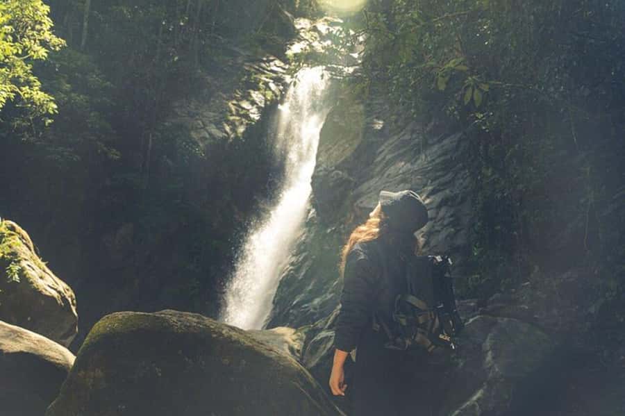 Medellín: Secret Waterfall Hike Tour with Snack and Coffee - Coffee, banana, and a cheese sandwich