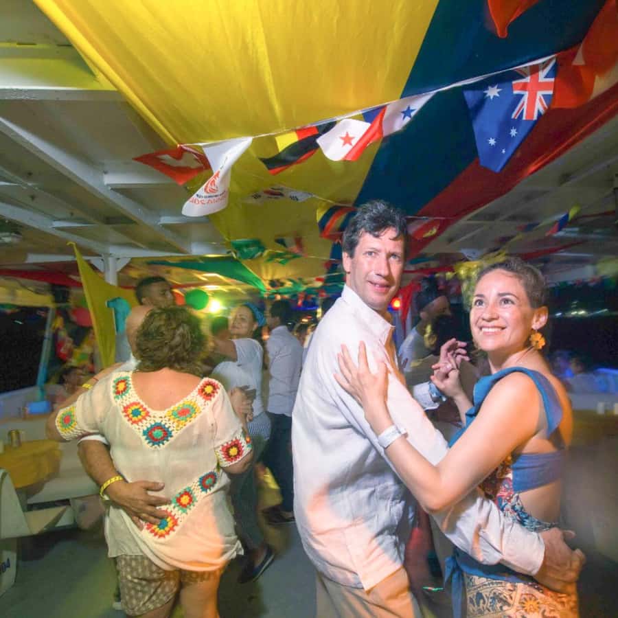 San Andres: White Party on boat with open bar, dinner and dancers! - The DJ, dancers, and dance show