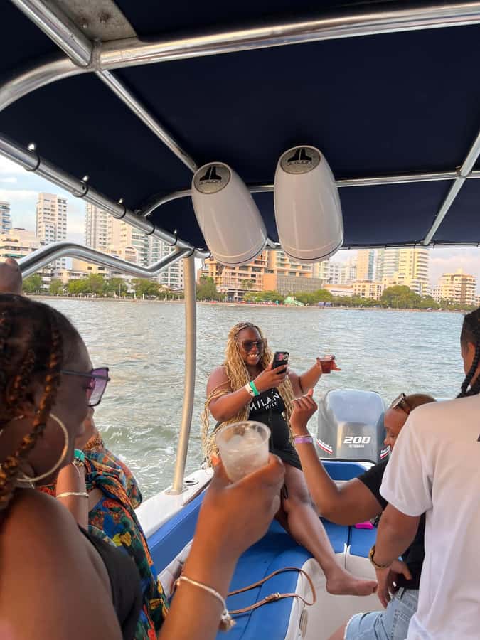 Sunset Party open bar on the bay while sharing with locals - Who will get the most from this boat party